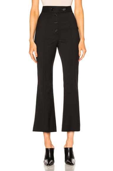 Lightweight Wool Suiting Flared Pant