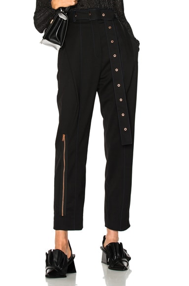 Lightweight Wool Suiting Pleated Straight Pant