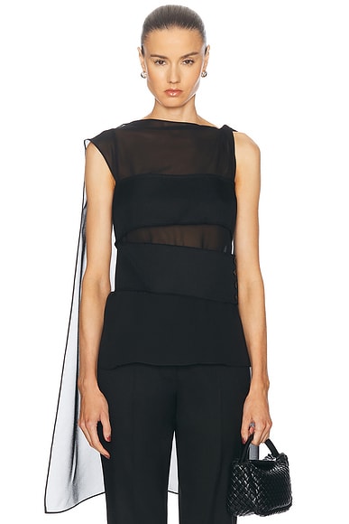 Proenza Schouler Aurora Top in Black
