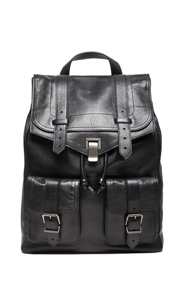 Proenza Schouler PS1 Leather Backpack in Black | FWRD display picture 2