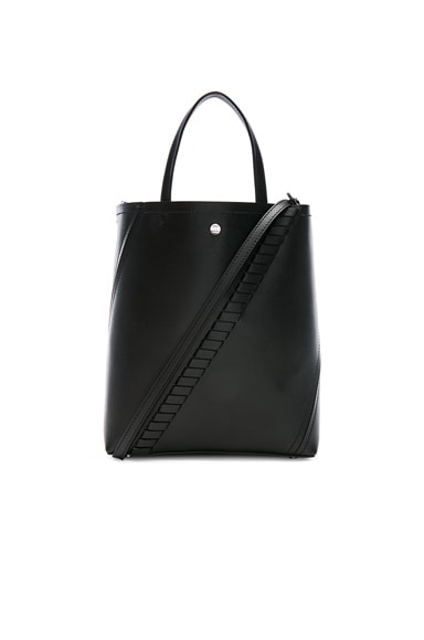 Grained Leather Hex Tote