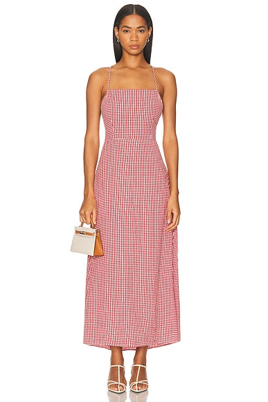 Posse Lori Dress in Red Gingham | FWRD