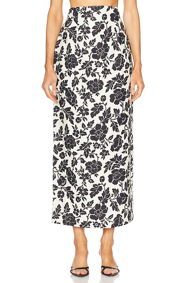 Posse Romeo Column Skirt in Bone & Black