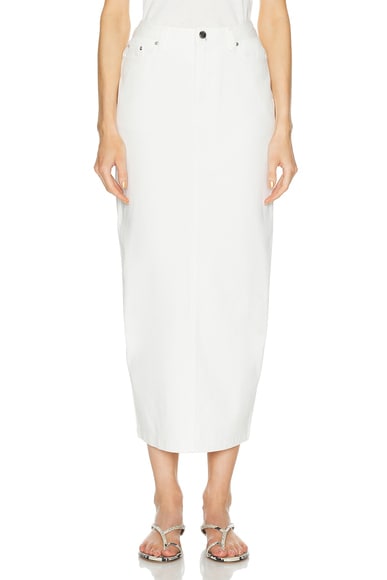 Posse Denim Harvey Skirt in Vintage White