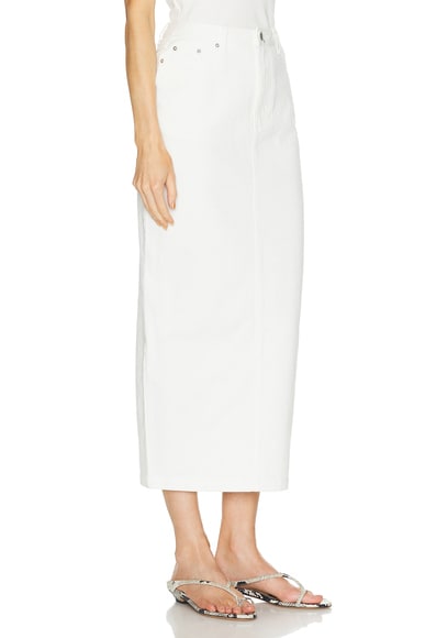 Shop Posse Denim Harvey Skirt In Vintage White