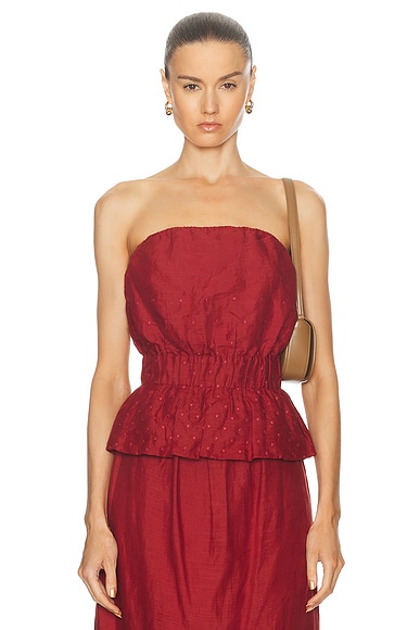 Posse Aurelia Strapless Top in Merlot