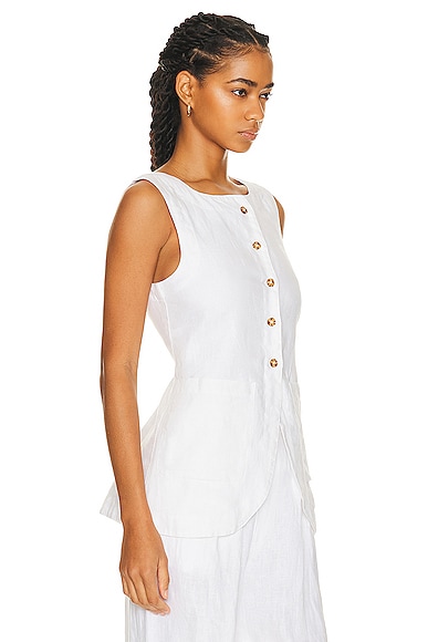 Shop Posse Emma Vest In Ivory