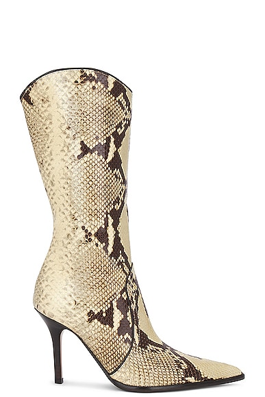 Shop Paris Texas Ashley Midcalf 95 Boot In Pale Yellow