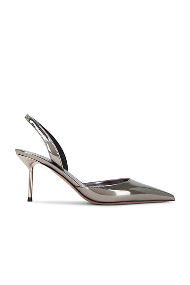 Paris Texas Lidia Slingback Heel 75 in Gunmetal