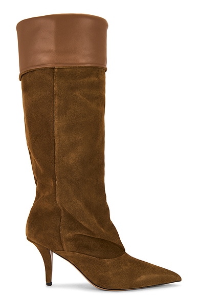 Paris Texas Ines Reverse Midcalf 75 Boot in Sigaro & Cognac