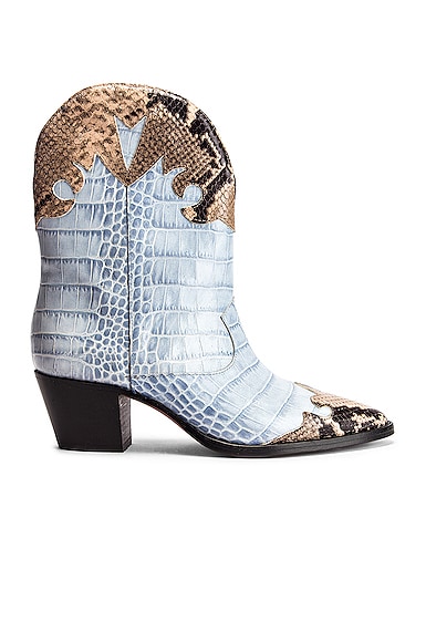 Python Print and Moc Croco Texano Boot