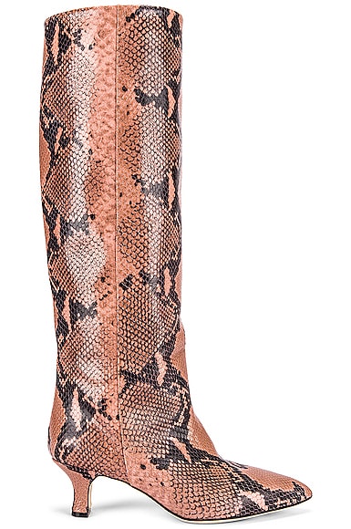 Paris Texas Python Print Boot in Blush | FWRD