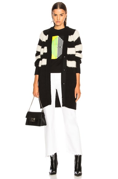 Brushed Wool Long Cardigan