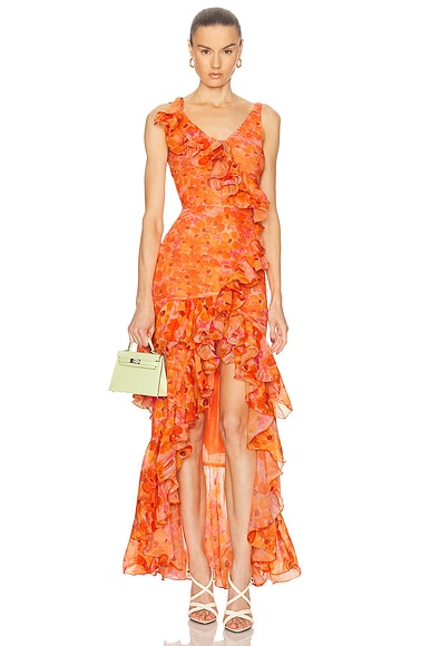 PatBO Myosotis Flutter Gown in Yellow
