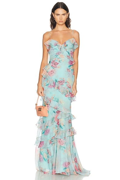 Flora Mist Long Dress