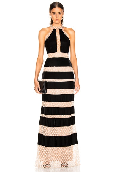 Pearl & Velvet Gown