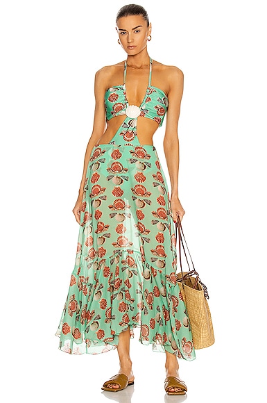 Seashell Cutout Beach Dress