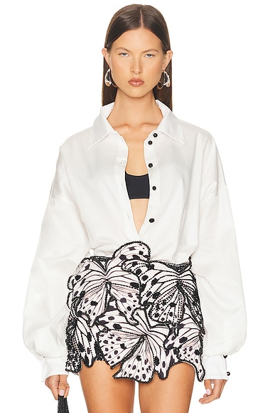PatBO Long Sleeve Shirt in Off White