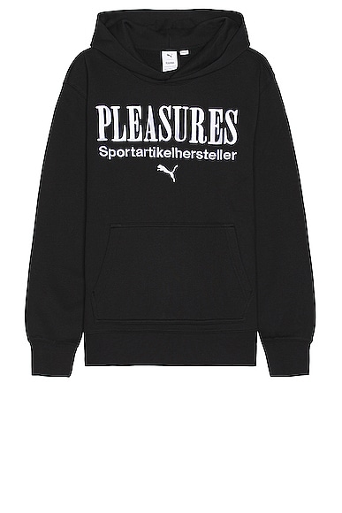 X Pleasures Graphic Hoodie in Black