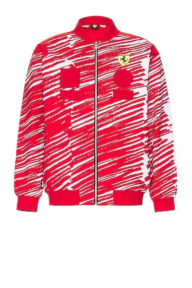 Shop Puma Ferrari X Joshua Vides Race Jacket In Red