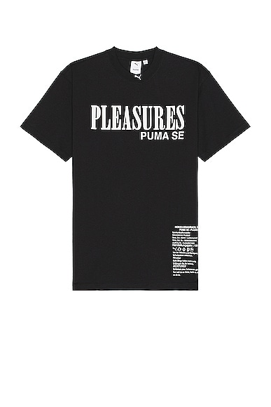 Puma Select X Pleasures Typo Tee in Black