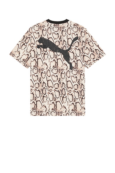 Puma Select x A$Ap Rocky Snakeskin Tee in Frosted Ivory
