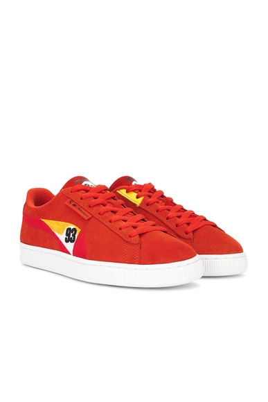 Puma Select x BMW MMS Suede Calder in For All Time Red, Speed Yellow, & Racing Blue