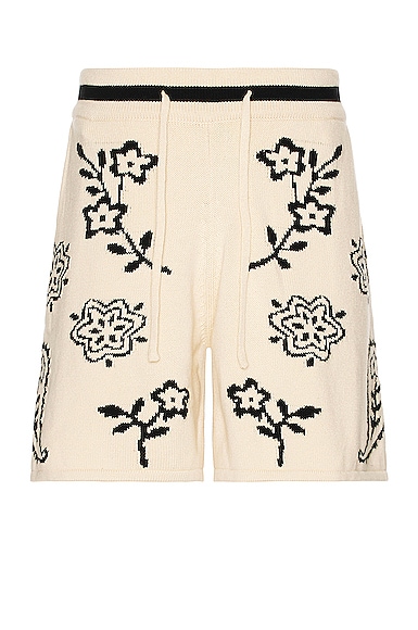 Knitted Paisley Shorts