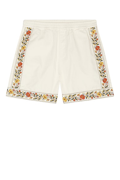 Found Kantha Floral Work Shorts