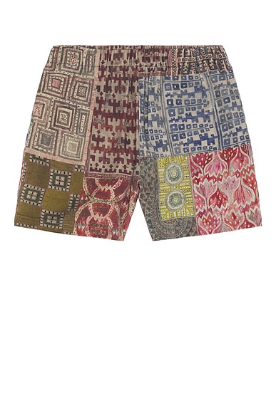 Found Watercolor Mosaic Work Shorts