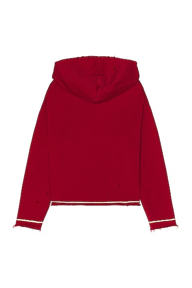 Shop Found Paisley Embroidered Hoodie In Washed Red