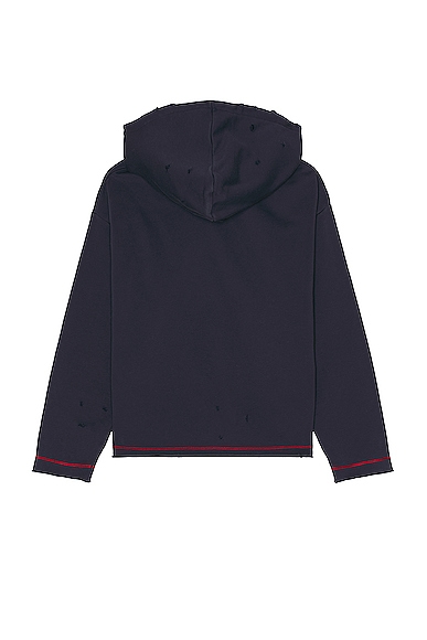 Shop Found Paisley Embroidered Hoodie In Washed Navy