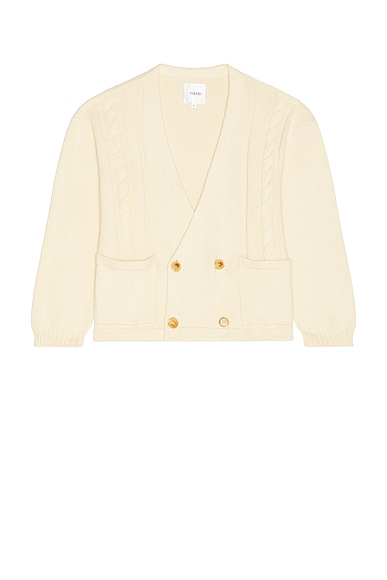 Found Double Breasted Cable Knit Cardigan