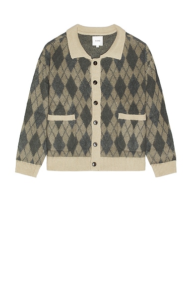 Wool Blend Argyle Sweater