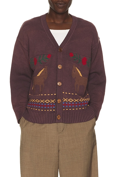 Horse Jacquard Cardigan
