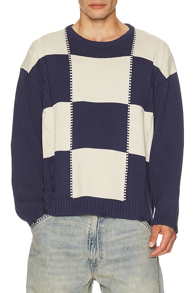 Checkered Fisherman Sweater