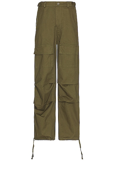 Twill Cargo Pant in Olive