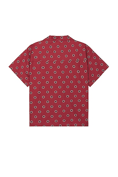 Shop Found Motif Short Sleeve Camp Shirt In Red