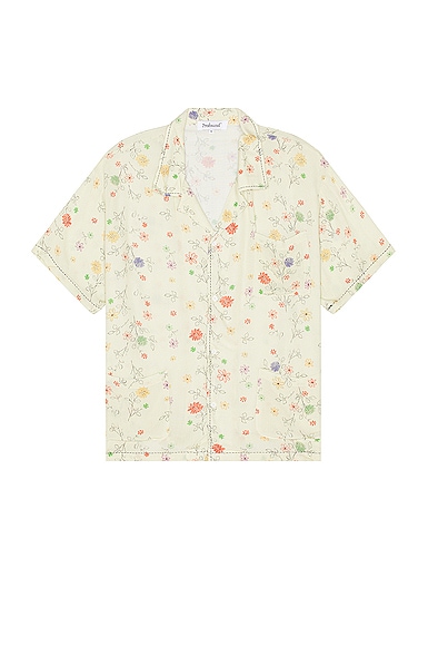 Found Multi Floral Camp Shirt in Cream