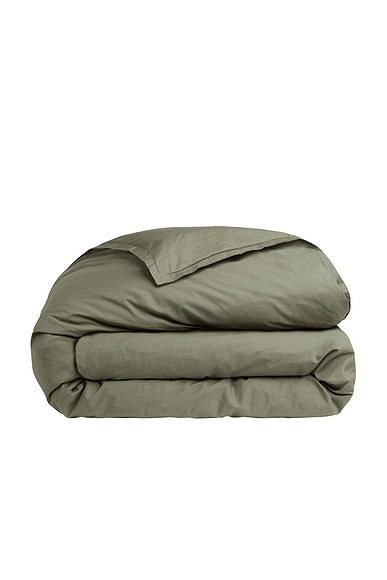 Parachute Percale Duvet Cover in Moss