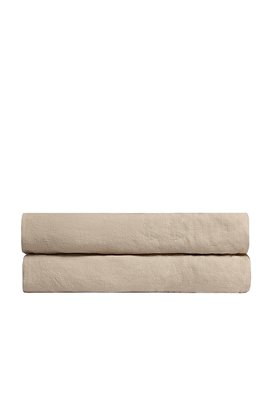 Parachute Linen Fitted Sheet in Toast