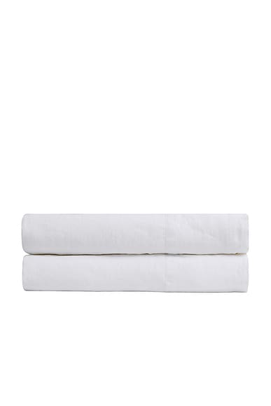 Parachute Linen Fitted Sheet in White