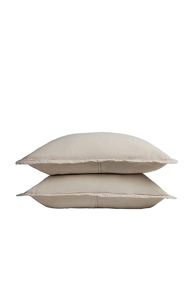 Parachute Heirloom Tencel Linen Sham Set in Bone