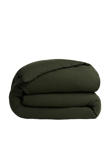 Parachute Linen Duvet Cover in Evergreen
