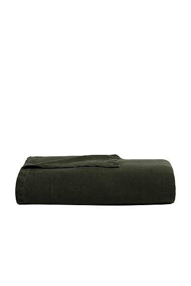 Parachute Vintage Linen Bed Cover in Evergreen