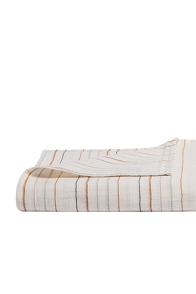 Parachute Stripe Beach Blanket in Natural Stripe