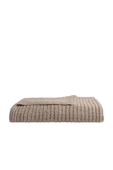 Parachute Marled Cotton Throw in Adobe