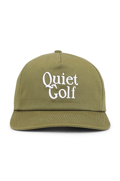 Quiet Golf Heritage 5 Panel Hat in Olive