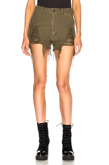Distressed Camp Shorts