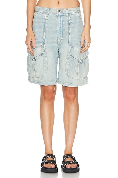 Multipocket Relaxed Short in Blue